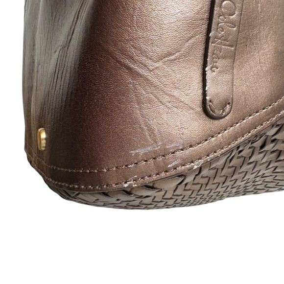 Cole Haan large Genevieve woven leather bag copper - Picture 6 of 15